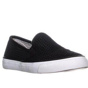 Sperry Seaside Perforated Emboss Suede Slip on Sneaker